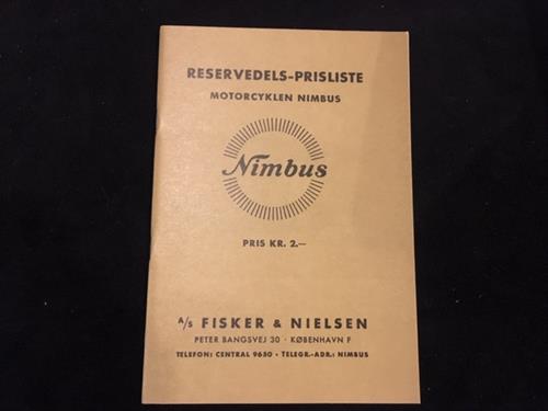 Nimbus Resevedeles-katalog 1938